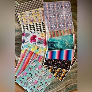 Permanent Craft Vinyl Sheets. 13pcs. Assort. 12x12 Sheet